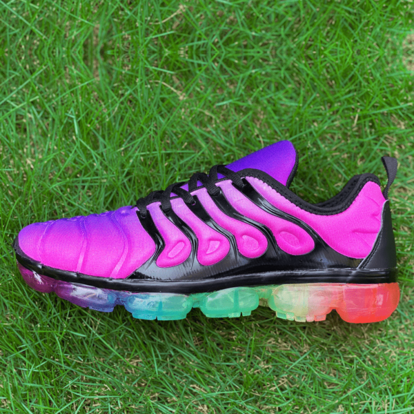 Chaussures de tennis à bout fermé à lacets de couleur mélangée pour femmes - Image 2