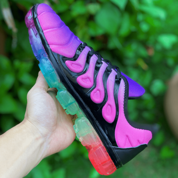 Chaussures de tennis à bout fermé à lacets de couleur mélangée pour femmes