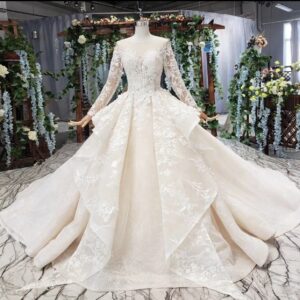 HTL516 2020 Robe de mariée élégante à manches longues, ROBE "TANGO"- A LOUER
