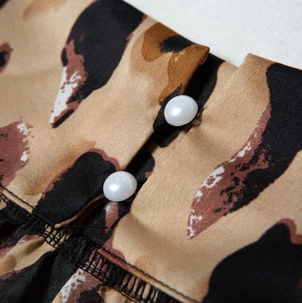 Blouse léopard sexy à épaules dénudées en mousseline de soie femmes - Image 4
