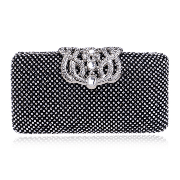 Élégant sac de soirée en cristal pochettes pochettes sac à main de mariage pour femme strass sacs à main de mariage sac de soirée en argent / or / noir - Image 3