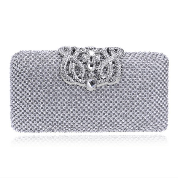Élégant sac de soirée en cristal pochettes pochettes sac à main de mariage pour femme strass sacs à main de mariage sac de soirée en argent / or / noir - Image 4