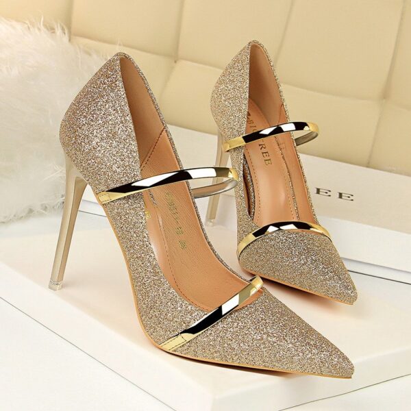 paillettes 10,5 cm femme chaussures talons - Image 5
