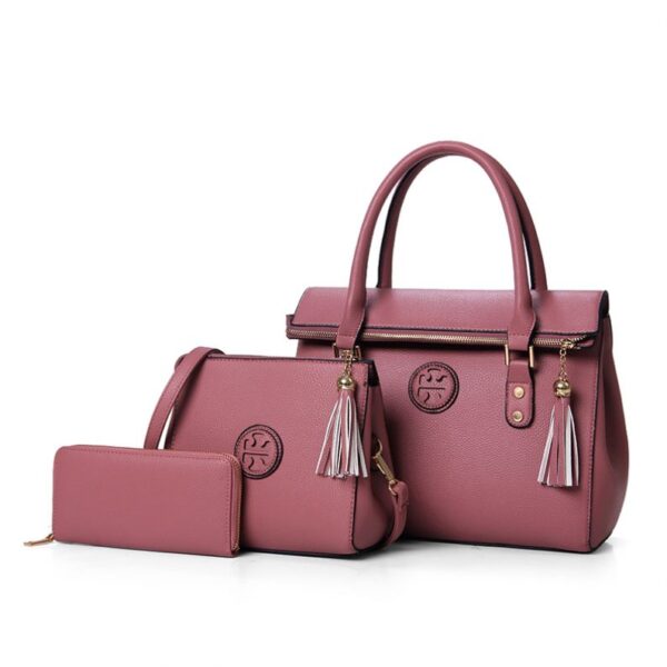 Sac fermeture éclair en métal glands pu sac en cuir sacs à main bandoulière femmes sacs à main pour femmes - Image 3