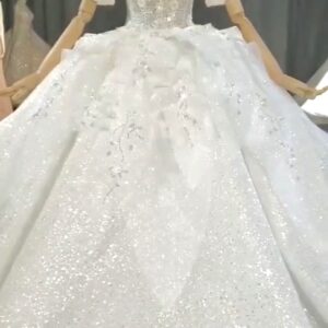 Robe de mariée pour robe de mariée fille mariage perles cousues avec telle