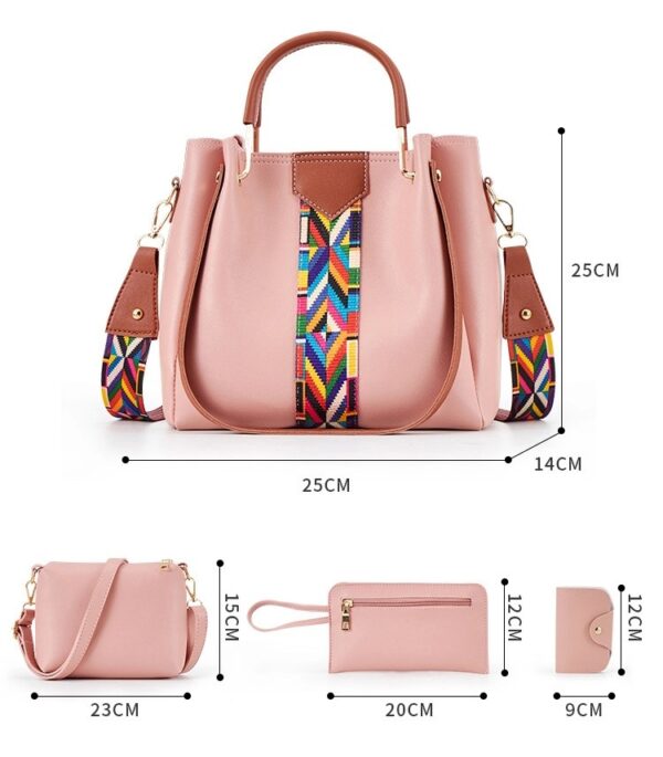 sac à main femmes sac ensembles bolsos de mujer bolsas femininas PU sacs à main 4 pièces en 1 ensemble - Image 6