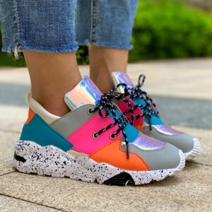 Mode baskets 2020 femmes chaussures hauteur augmentant Chunky chaussures en dentelle glisser chaussures dames chaussures