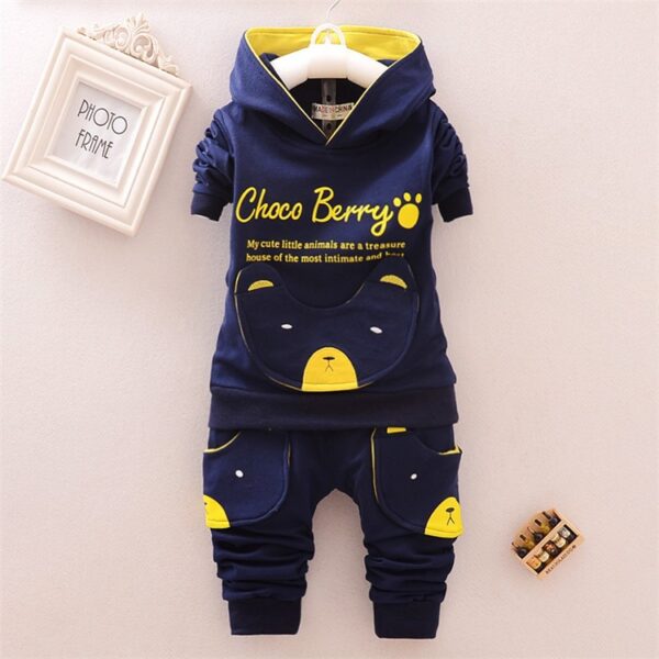 Bébé garçons vêtements à capuche ensemble manteau à manches longues avec pantalon décontracté enfants printemps automne deux pièces tenues vêtements pour tout-petits garçons porter