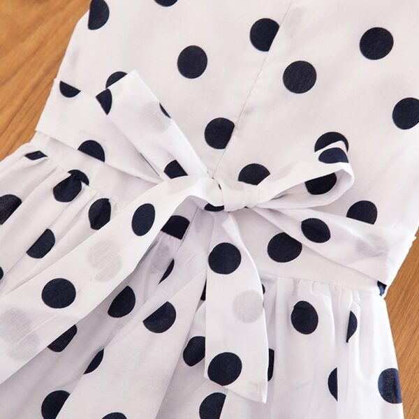 Girls Polka-Dot Dress 2010 Summer Sleeveless Bow Casual Clothing Kids Princess Dresses Children Clothes - Image 3