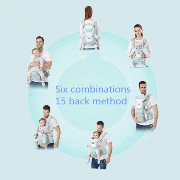 sangle bébé en coton biologique support multifonctionnel fesse pack avant bébé allaitement respirant voyage pratique - Image 3