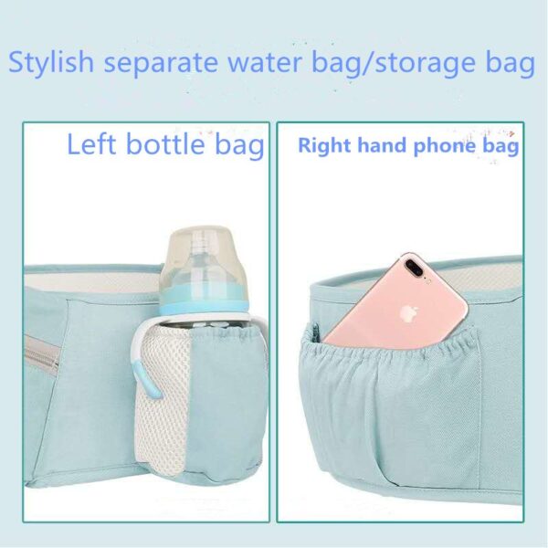 sangle bébé en coton biologique support multifonctionnel fesse pack avant bébé allaitement respirant voyage pratique - Image 2