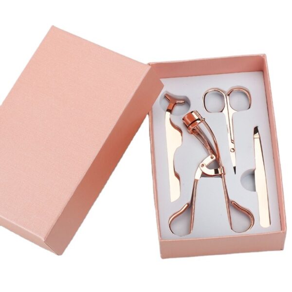 Ensemble de 4 pincettes à recourbe-cils en or Rose, pince à épiler, pince à sourcils, pince à épiler - Image 2