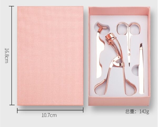 Ensemble de 4 pincettes à recourbe-cils en or Rose, pince à épiler, pince à sourcils, pince à épiler - Image 5
