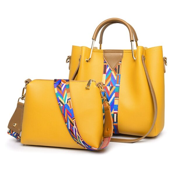 grande capacité en cuir d'unité centrale dames ensemble sacs femmes 2pcs sac à main sac à main sacs à main pour les femmes