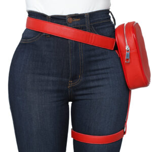 Nouveau INS chaud à la mode élégant femmes taille jambe sac jambe ceinture sac en cuir Cool fille sac pour l'extérieur