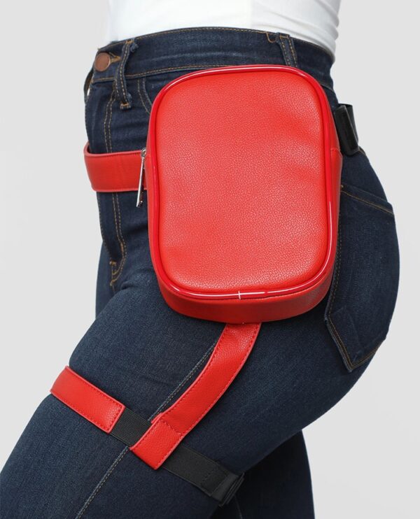 Nouveau INS chaud à la mode élégant femmes taille jambe sac jambe ceinture sac en cuir Cool fille sac pour l'extérieur - Image 4
