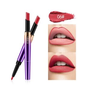 Rouge à lèvres à double extrémité Crayon à lèvres hydratant hydratant durable Lipliner durable