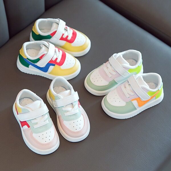 Nouveau bébé chaussures enfant en bas âge filles garçons chaussures de sport pour enfants filles bébé en cuir appartements enfants baskets décontracté infantile chaussures souples - Image 2