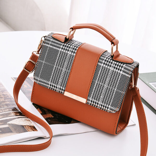 Nouveau grande capacité de haute qualité en cuir à carreaux boucles de viande femmes sac à bandoulière sac à main - Image 6