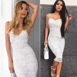 FS TEGRA, Robe crayon sexy en dentelle d'été pour femmes