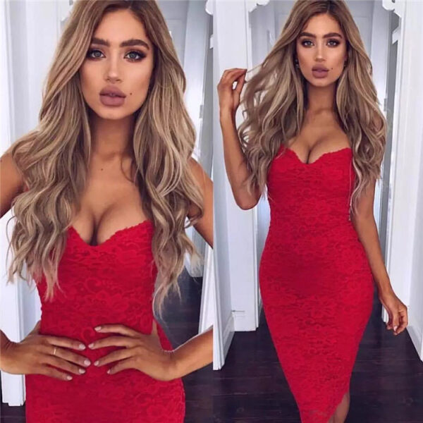 FS TEGRA, Robe crayon sexy en dentelle d'été pour femmes - Image 3
