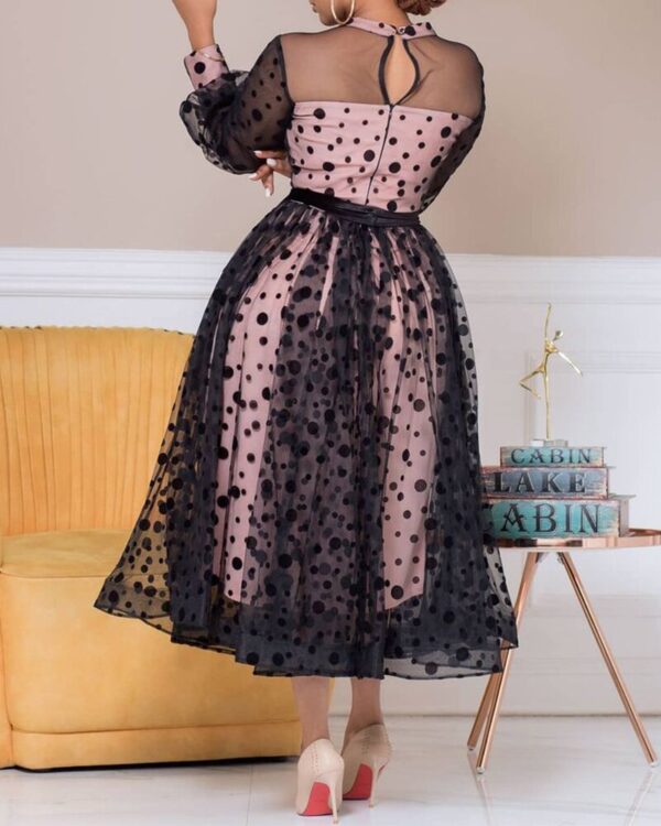 Robe PANTHEON, Summe Dot Party Princess Sexy See Through Tulle Robe de soirée femme - Image 3