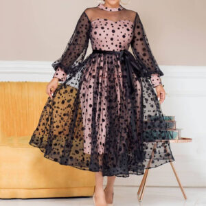 Robe PANTHEON, Summe Dot Party Princess Sexy See Through Tulle Robe de soirée femme