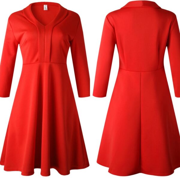 NAPOLEON BLEU, Robe rouge de haute qualité dames élégantes robes - Image 4