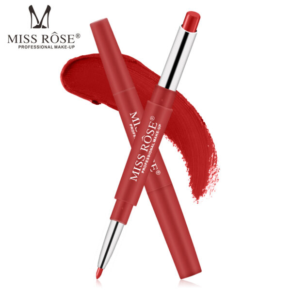 Miss Rose Marque Couleurs Rouge À Lèvres + Crayon À Lèvres Double Velours Mat Batom Étanche Nude Crayon À Lèvres Longue Tenue Outil De Maquillage - Image 4