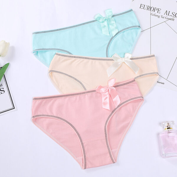 BANANA Sous-Vêtements Coton Respirant Solide Couleur Bonbon Fille Mémoires Underpant Lingerie Culotte