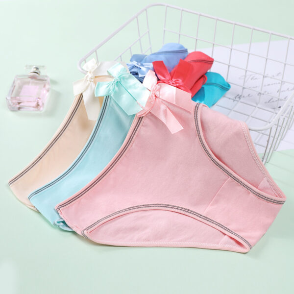 BANANA Sous-Vêtements Coton Respirant Solide Couleur Bonbon Fille Mémoires Underpant Lingerie Culotte - Image 4