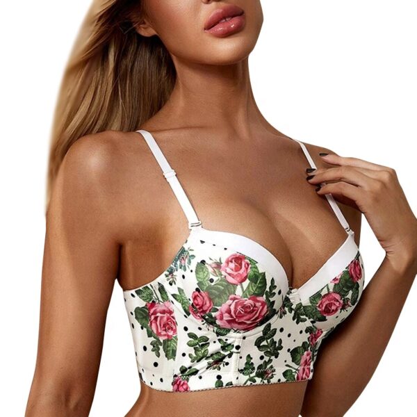 LUKE CHARLES, Mode Floral Sous-Vêtements Blancs Érotique Chaud Sexy Dames Soutien-Gorge - Image 4