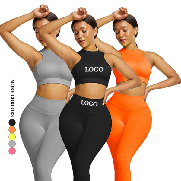 TURNER leggings taille haute deux pièces femmes ensemble de yoga vêtements de sport - Image 2