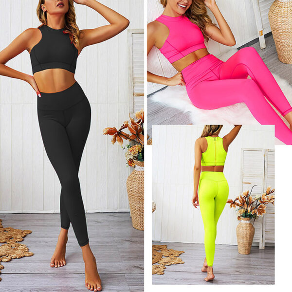 TURNER leggings taille haute deux pièces femmes ensemble de yoga vêtements de sport - Image 3