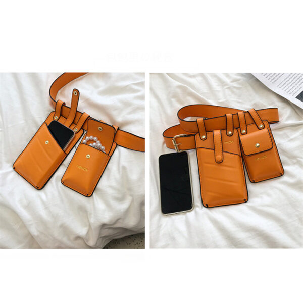 FANNY GREAT Sac banane en cuir pour femmes taille ceinture sac femme téléphone sac poitrine pack mode dames luxe pochette sac - Image 2