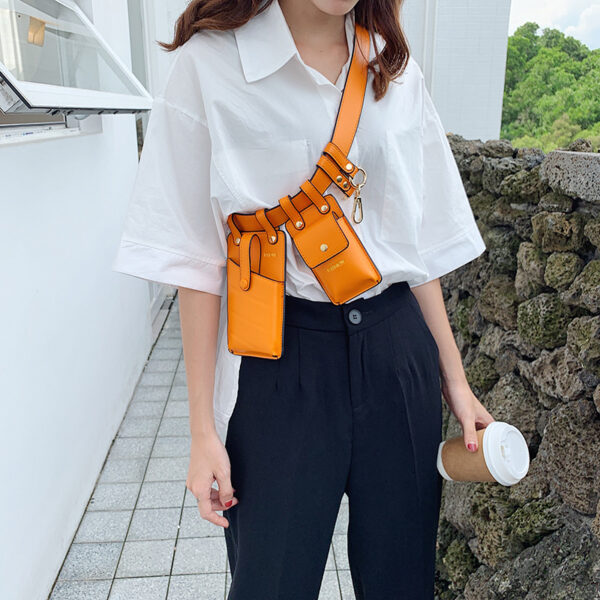 FANNY GREAT Sac banane en cuir pour femmes taille ceinture sac femme téléphone sac poitrine pack mode dames luxe pochette sac - Image 5