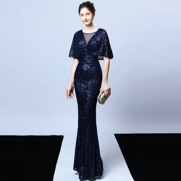 TALHYS Femmes élégantes paillettes longue sirène robe de demoiselle d'honneur formelle robes de soirée de luxe