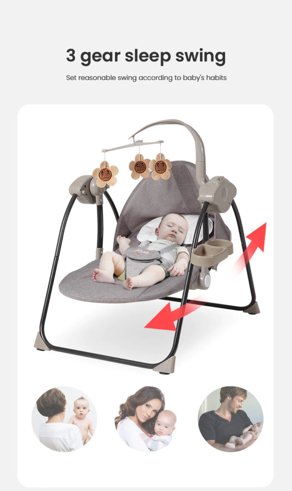 ARTEFACT bébé chaise berçante électrique nouveau-né lit berceau de sommeil avec balançoire bébé chaise de confort inclinable