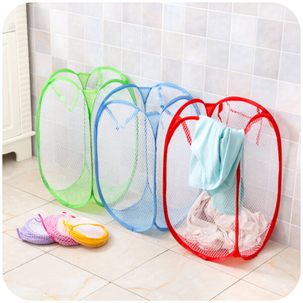 JOBY Accueil Ménage Up Lavage Vêtements Poubelle Sac Vêtements Multi Couleurs Stockage Pliable Mesh Panier À Linge