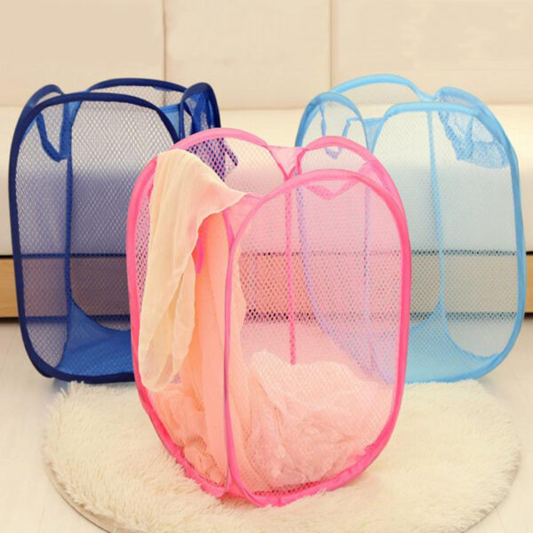 JOBY Accueil Ménage Up Lavage Vêtements Poubelle Sac Vêtements Multi Couleurs Stockage Pliable Mesh Panier À Linge - Image 3