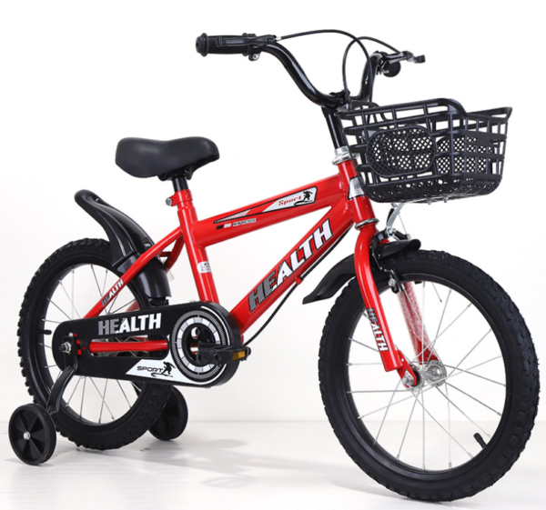 HEALTH Vélo pour enfants en acier au carbone de haute qualité 12 "14" 16 "vélo pour enfants à quatre roues
