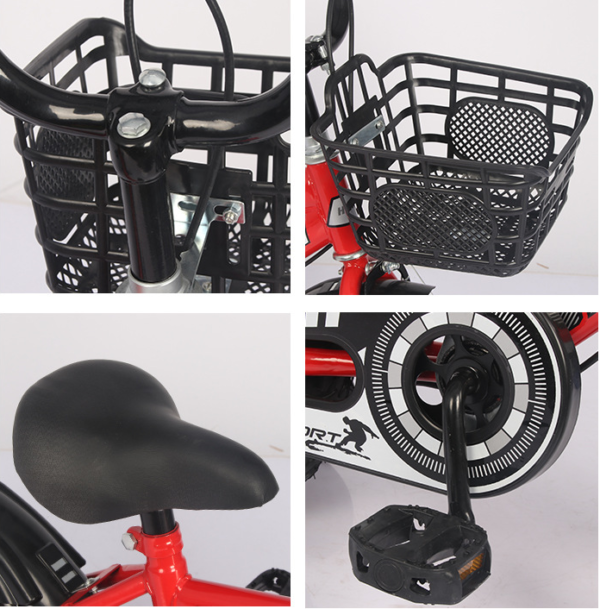 HEALTH Vélo pour enfants en acier au carbone de haute qualité 12 "14" 16 "vélo pour enfants à quatre roues - Image 3
