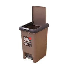 LIDD Poubelle ménage bureau avec pédale poubelle en plastique poubelle poubelle avec couvercle