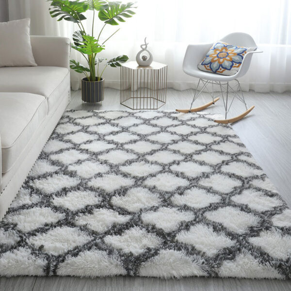 TAPIS 5*7ft（152*214cm), Tapis d'intérieur moderne Shag, tapis de treillis de tapis de salon antidérapants en laine, pour tapis de salle à manger de décoration de chambre à coucher