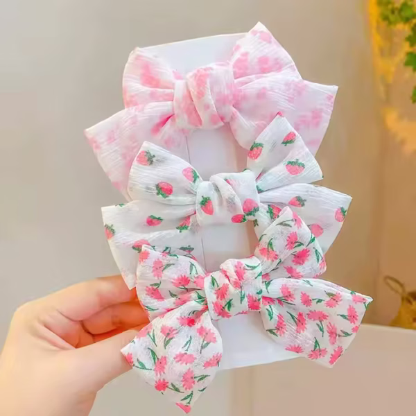 Ensemble de 3 pièces de pinces à cheveux avec nœud papillon, épingle à cheveux - Image 5