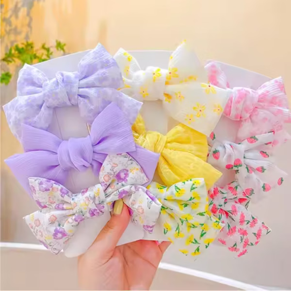 Ensemble de 3 pièces de pinces à cheveux avec nœud papillon, épingle à cheveux