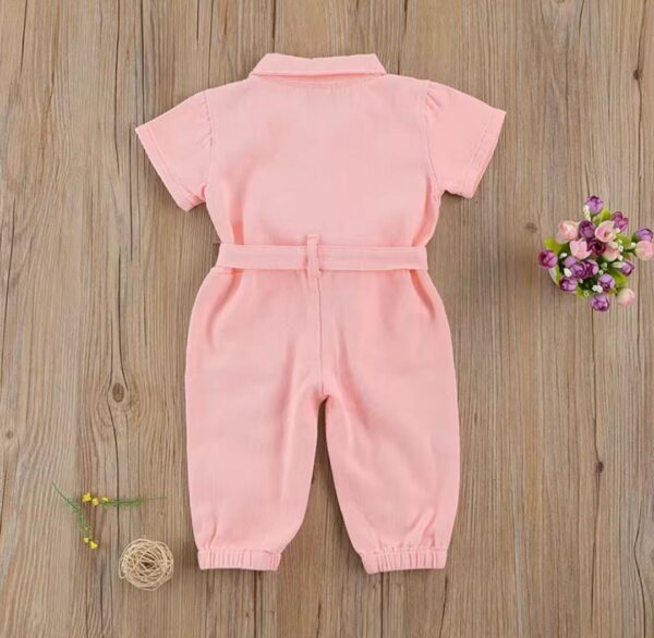 Combinaison d'été en Denim rose pour enfants - Image 2