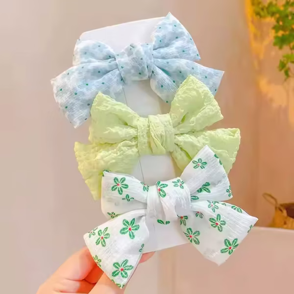 Ensemble de 3 pièces de pinces à cheveux avec nœud papillon, épingle à cheveux - Image 4