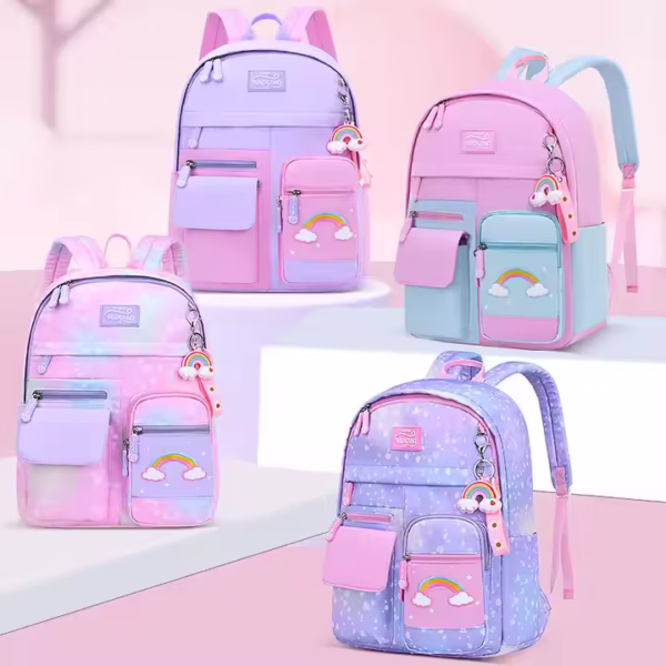 BEMOL sac à dos rose mignon et moelleux pour filles