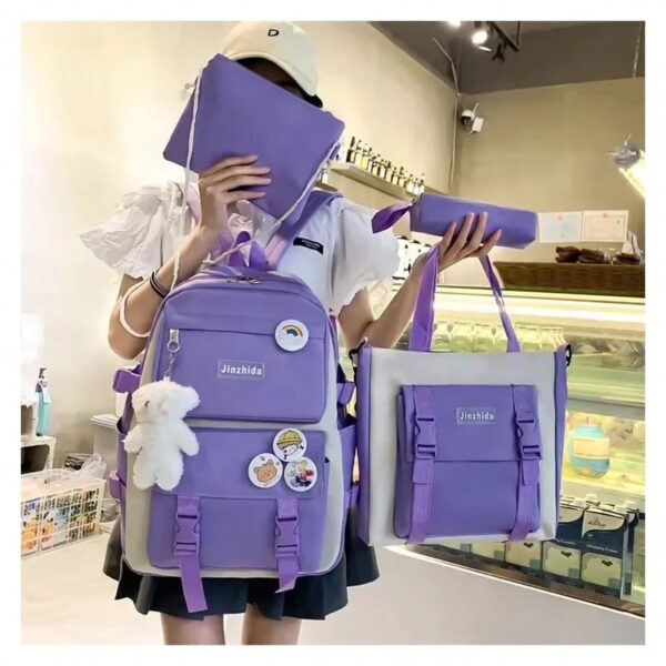 SUNNY sac à dos Petit étui à crayons en silicone violet esthétique avec fermeture à glissière